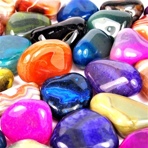 Achat bunt trommelsteine - achat,