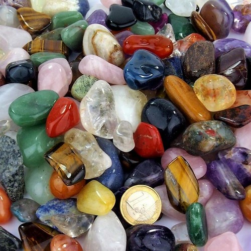 Bunte trommelsteine mix - trommelsteine,